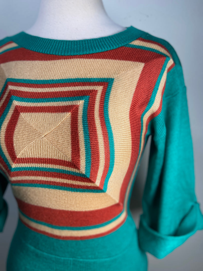 Vintage Bell Sleeve 70's Sweater Size XS