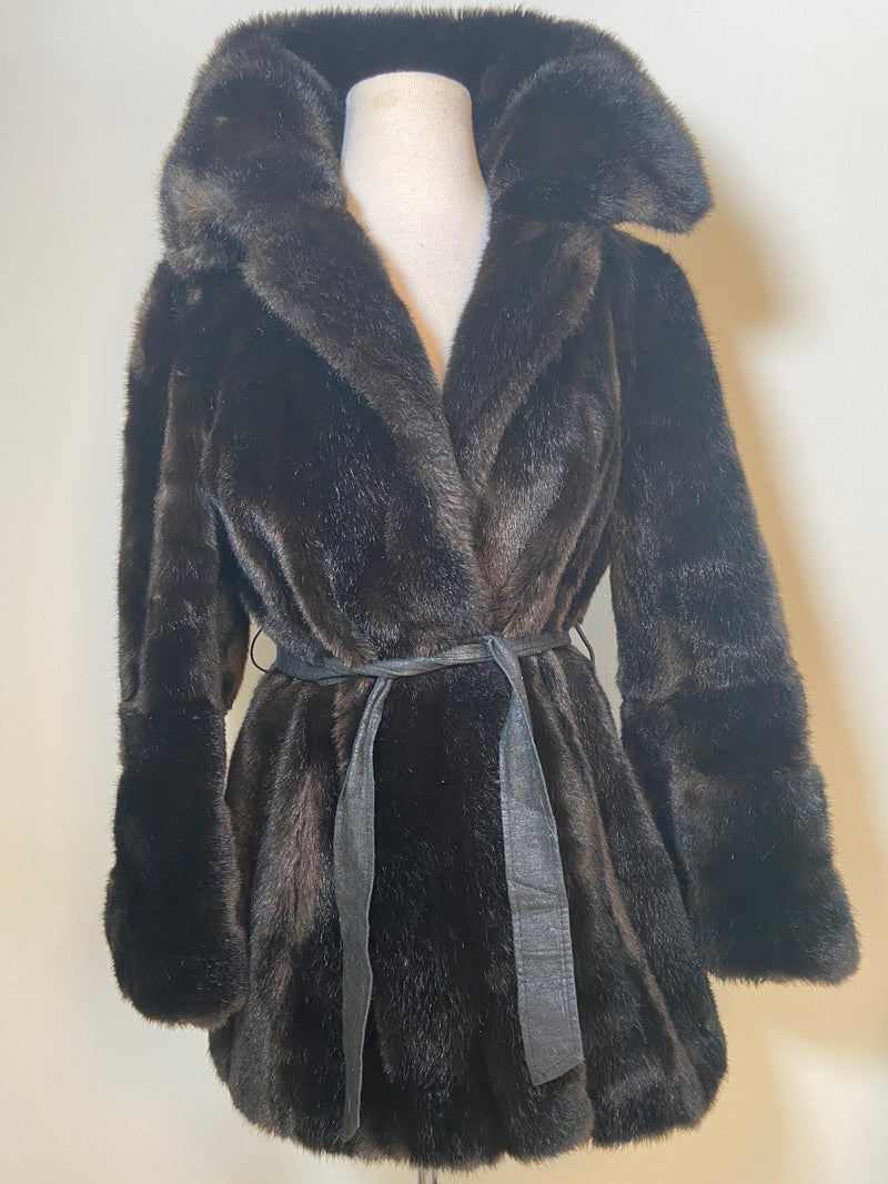 Vintage faux fur coat by Grandella Size 12/L
