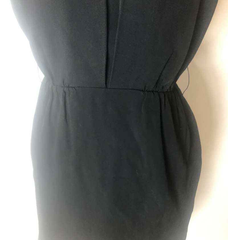 Guy D Size XS 1960 Classic Vintage Designer Black Dress with pockets