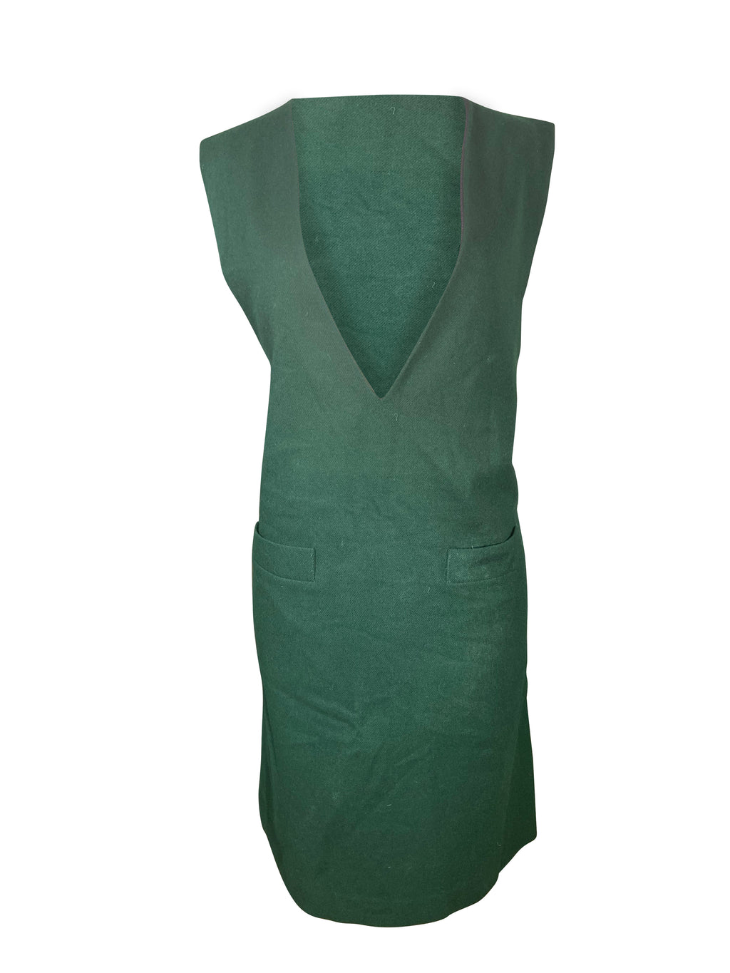 Designer Herman Geist 100% Wool Deep Neck Green Dress – Oh She Thrifts